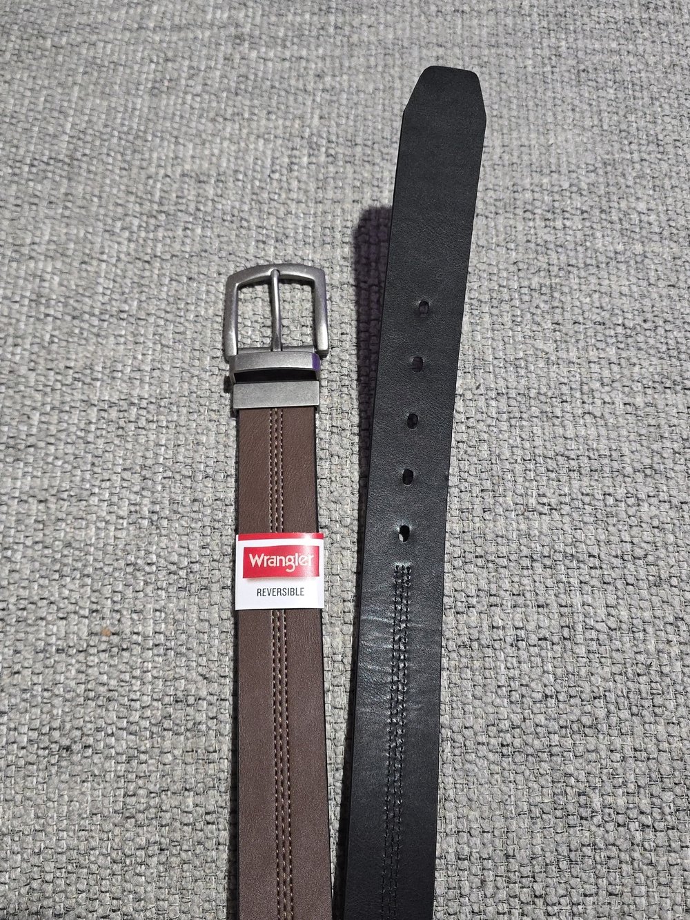 Wrangler Reversible Brown and Black Leather Belt